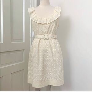 Juicy Couture Y2K Embroidered Beige Cotton Belted Dress